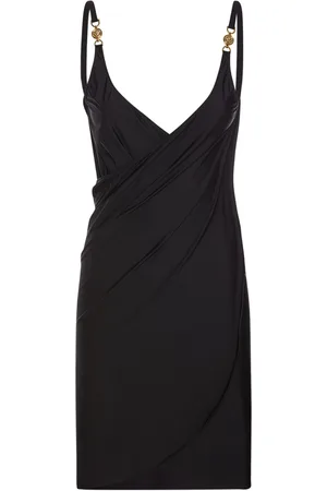 VERSACE Draped Jersey Mini Dress