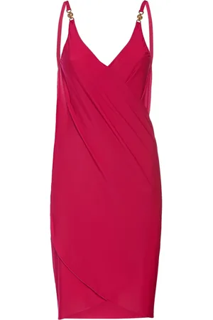 VERSACE Draped Jersey Mini Dress