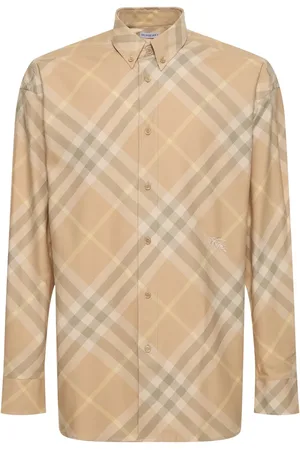 Burberry Logo Check Printed Cotton Shirt