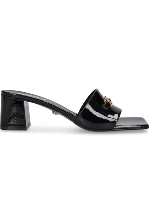 VERSACE 55mm Patent Leather Mules