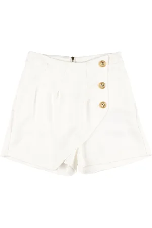 Balmain Blend Cotton Gabardine Shorts