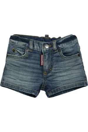 Dsquared2 Washed Stretch Cotton Denim Shorts