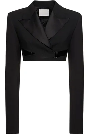 DION LEE Interlock Cropped Tuxedo Blazer