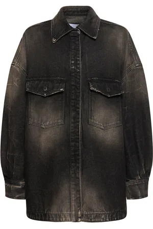 The Attico Denim Shirt Jacket W/ Patch Pockets