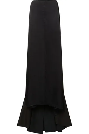 Ludovic De Saint Sernin Satin Midrise Long Skirt