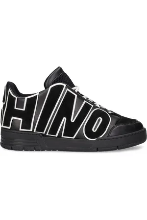 Moschino Logo Leather Mid Top Sneakers
