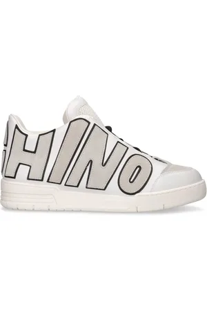 Moschino Logo Leather Mid Top Sneakers