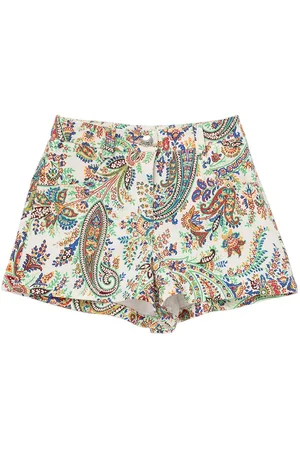 Etro Printed Stretch Bull Cotton Shorts
