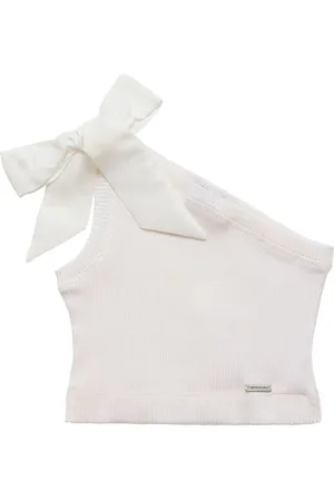 MONNALISA Ribbed Viscose Blend Top