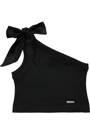 MONNALISA Ribbed Viscose Blend Top