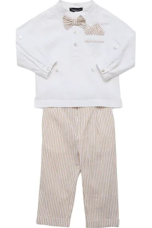 MONNALISA Stretch Cotton Shirt & Pants