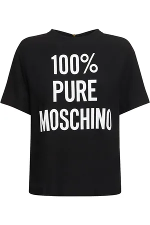 Moschino Viscose Envers Satin Logo T-shirt