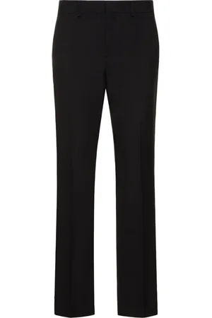 VALENTINO Straight Wool Tuxedo Pants