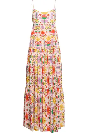 Borgo De Nor Merle Printed Viscose Crepe Long Dress