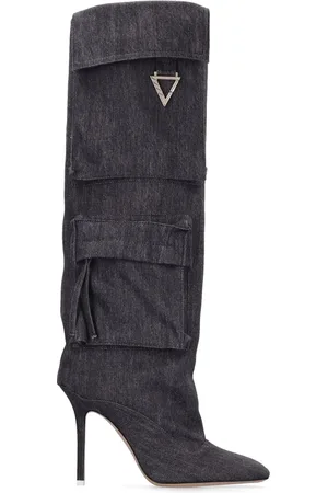 The Attico 105mm Sienna Denim Tall Boots