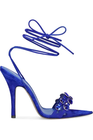 The Attico 105mm Grid Suede Sandals