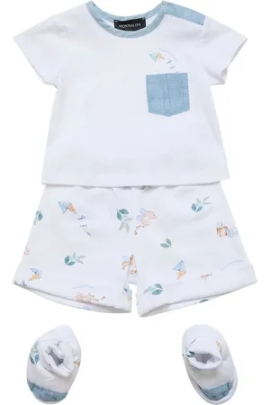 MONNALISA Cotton Jersey T-shirt, Shorts And Socks