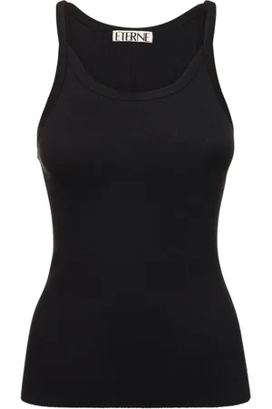 ÉTERNE Ribbed Cotton Tank Top