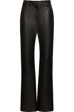 MAGDA BUTRYM Leather High Rise Straight Pants