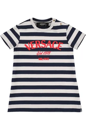 VERSACE Printed Cotton Jersey Dress