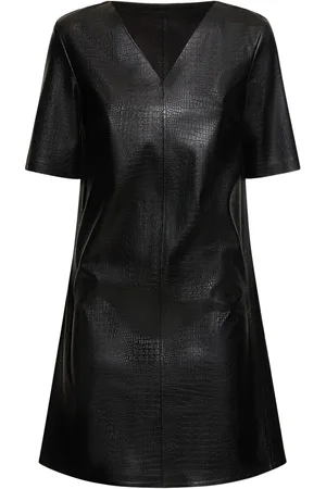 Max Mara Eliot Embossed Faux Leather Mini Dress