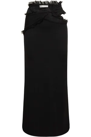 CHRISTOPHER ESBER Carina Cutout Long Skirt W/tulle Details