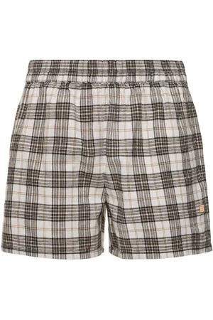 Acne Studios Cotton Twill Checked Shorts