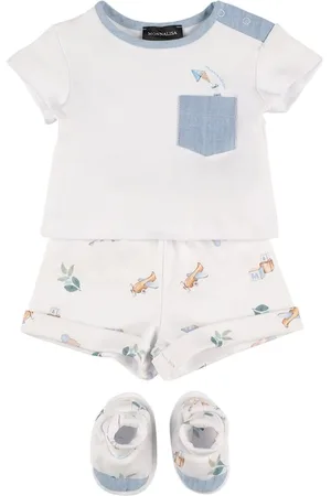 MONNALISA Cotton Jersey T-shirt, Shorts & Socks