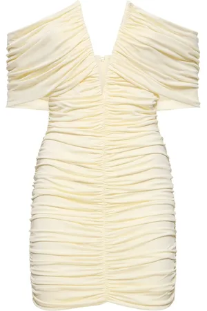 MAGDA BUTRYM Draped Jersey Off-shoulder Mini Dress