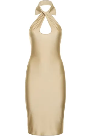 COPERNI Open Chest Stretch Jersey Midi Dress
