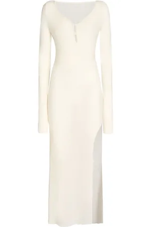 Jacquemus La Robe Alzou Mohair Blend Midi Dress
