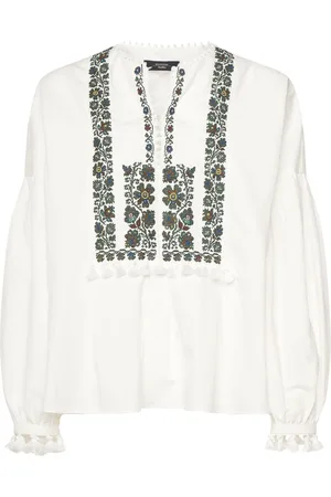 Max Mara Radica Embroidered Cotton & Linen Shirt