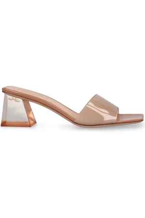 Gianvito Rossi 55mm Cosmic Plexi & Patent Leather Mules
