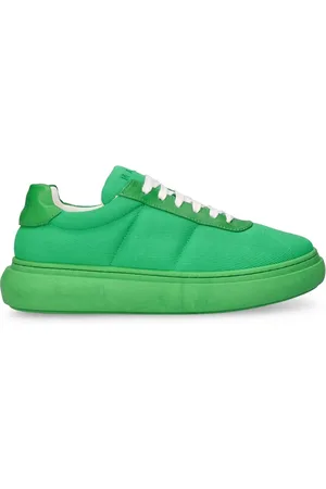 Marni Leather & Cotton Lace-up Sneakers