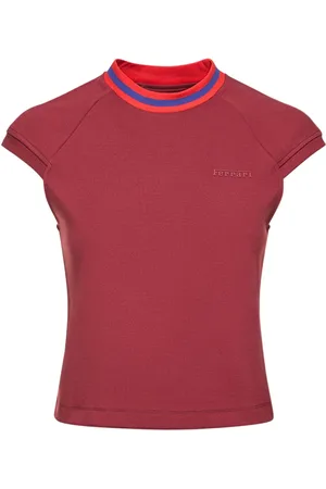 FERRARI Crewneck Logo Viscose T-shirt