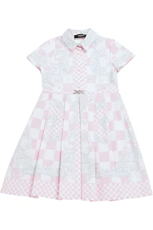 VERSACE Printed Cotton Poplin Dress