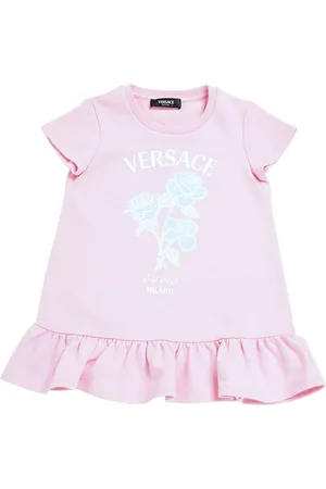 VERSACE Cotton Sweat Dress W/ruffles
