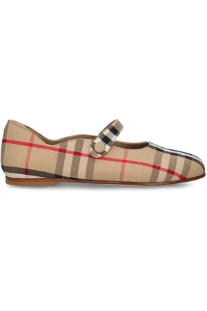 Burberry Check Print Ballerinas W/strap