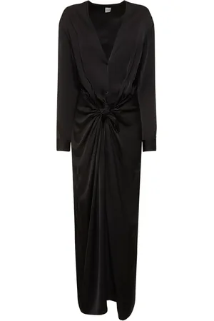 Totême Satin Knot Viscose Long Dress