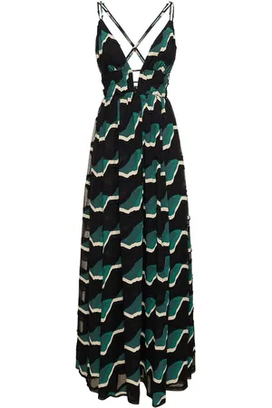 ULLA JOHNSON Adonis Viscose Blend Long Gown