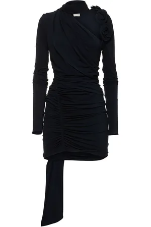 MAGDA BUTRYM Draped Jersey Mini Dress W/scarf