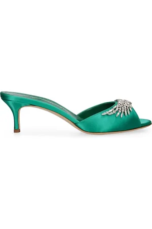 Manolo Blahnik 50mm Lumada Satin Mules