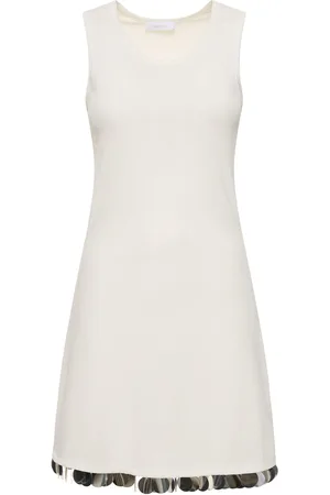 Paco rabanne Jersey Crepe Embellished Mini Dress