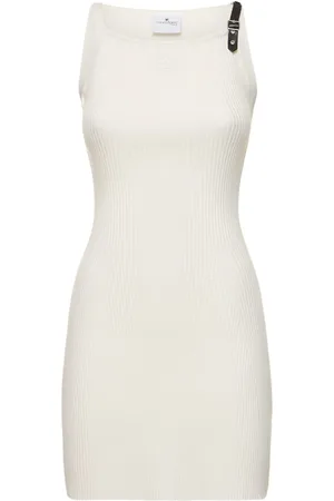 Courrèges Rib Knit Viscose Mini Dress