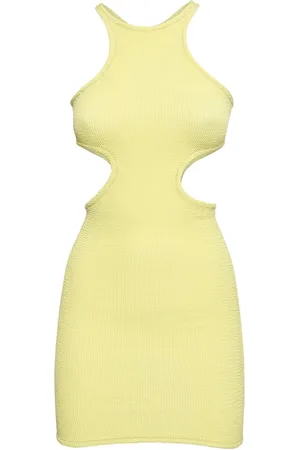 Reina Olga Ele Cut Out Crinkle Stretch Mini Dress