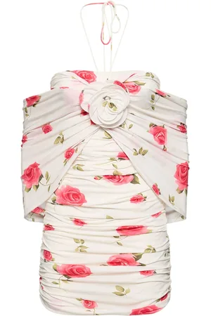 MAGDA BUTRYM Rose Print Jersey Mini Dress
