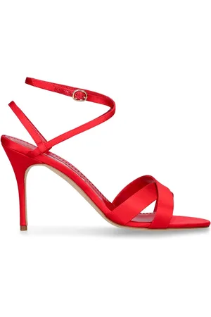 Manolo Blahnik 90mm Tormenfa Satin Sandals