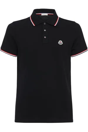 Moncler Tricolour-trimmed Cotton Piquet Polo