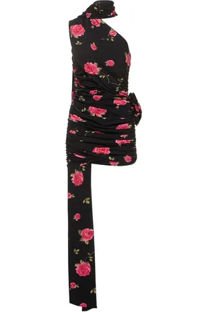 MAGDA BUTRYM Rose Printed Jersey Mini Dress