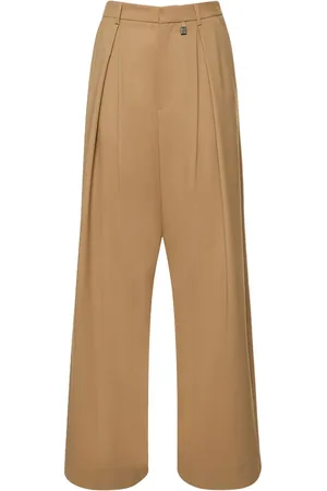 GIUSEPPE DI MORABITO Stretch Wool Wide Pants